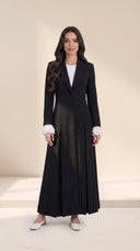 The Mariam Tailored Abaya with Pleated Cuff Detail