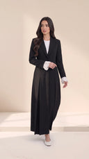 The Mariam Tailored Abaya with Pleated Cuff Detail