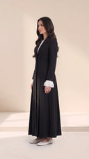The Mariam Tailored Abaya with Pleated Cuff Detail