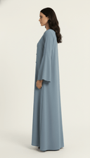 Th Farheen Floral Embroidered Button Detail Abaya - TAL by The Abaya Lab
