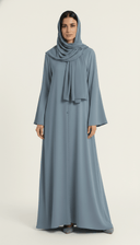 Th Farheen Floral Embroidered Button Detail Abaya - TAL by The Abaya Lab