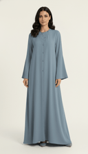 Th Farheen Floral Embroidered Button Detail Abaya - TAL by The Abaya Lab