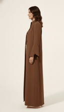 The Aabidah Structured Sleeve Open Abaya - TAL by The Abaya Lab