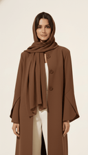 The Aabidah Structured Sleeve Open Abaya - TAL by The Abaya Lab
