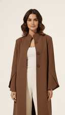 The Aabidah Structured Sleeve Open Abaya - TAL by The Abaya Lab