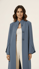 The Aabidah Structured Sleeve Open Abaya - TAL by The Abaya Lab