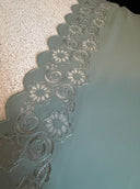 The Aabirah Floral Cutwork Scallop Trim Open Abaya - TAL by The Abaya Lab