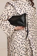 The Abeer Ivory Polka Dot Abaya - TAL by The Abaya Lab