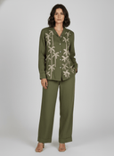 The Abeer Olive Palm - Embroidered Co - ord Set - TAL by The Abaya Lab