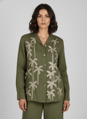 The Abeer Olive Palm - Embroidered Co - ord Set - TAL by The Abaya Lab
