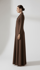 The Afaf Structured Minimal Button Abaya - TAL by The Abaya Lab