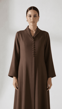 The Afaf Structured Minimal Button Abaya - TAL by The Abaya Lab