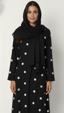 The Afnan Soft Wrap Polka Abaya - TAL by The Abaya Lab