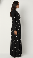 The Afnan Soft Wrap Polka Abaya - TAL by The Abaya Lab