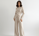 The Afra Sand Wrap - Detail Co - ord Set - TAL by The Abaya Lab