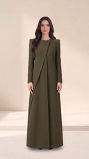 The Afroz Asymmetric Panel Tailored Abaya - TAL by The Abaya Lab