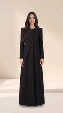The Afroz Asymmetric Panel Tailored Abaya - TAL by The Abaya Lab