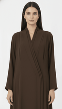 The Ahood Refined Wrap Panel Abaya - TAL by The Abaya Lab