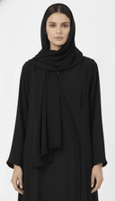 The Ahood Refined Wrap Panel Abaya - TAL by The Abaya Lab