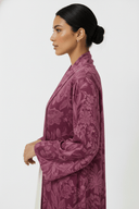 The Aisha Berry Floral Velvet Printed Abaya - TAL by The Abaya Lab