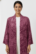 The Aisha Berry Floral Velvet Printed Abaya - TAL by The Abaya Lab