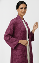 The Aisha Berry Floral Velvet Printed Abaya - TAL by The Abaya Lab