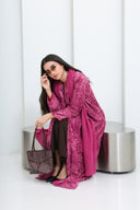 The Aisha Berry Floral Velvet Printed Abaya - TAL by The Abaya Lab