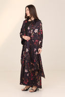 The Aisha Bird & Floral Botanical Abaya - TAL by The Abaya Lab