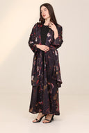 The Aisha Bird & Floral Botanical Abaya - TAL by The Abaya Lab