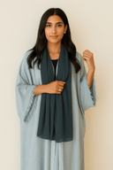 The Aisha Blue Fringe Abaya - TAL by The Abaya Lab