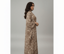 The Aisha Brown Zebra Print Abaya - TAL by The Abaya Lab
