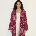 The Aisha Magenta Paisley Abaya - TAL by The Abaya Lab