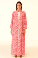 The Aisha Pink Palm Print Cotton Abaya - TAL by The Abaya Lab
