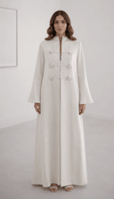 The Aleen Ivory Pearl Embellished Abaya - TAL by The Abaya Lab