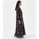 The Alia Black Floral Blocks Abaya - TAL by The Abaya Lab