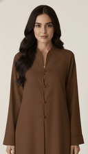 The Alina Elegant Piping Button Abaya - TAL by The Abaya Lab