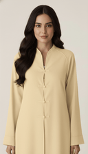The Alina Elegant Piping Button Abaya - TAL by The Abaya Lab