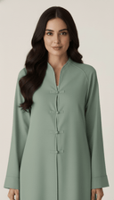 The Alina Elegant Piping Button Abaya - TAL by The Abaya Lab