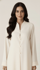 The Alina Elegant Piping Button Abaya - TAL by The Abaya Lab