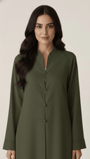 The Alina Elegant Piping Button Abaya - TAL by The Abaya Lab