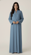 The Alina Elegant Piping Button Abaya - TAL by The Abaya Lab