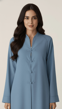 The Alina Elegant Piping Button Abaya - TAL by The Abaya Lab