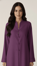 The Alina Elegant Piping Button Abaya - TAL by The Abaya Lab