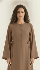 The Alyaana Side Tie Front-Open Abaya - TAL by The Abaya Lab