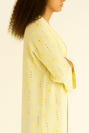 The Alyazia Butter Cream Chikan Abaya - TAL by The Abaya Lab