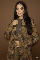 The Alyazia Dark Floral Print Abaya - TAL by The Abaya Lab