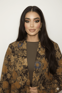 The Alyazia Dark Floral Print Abaya - TAL by The Abaya Lab