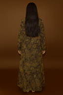 The Alyazia Dark Floral Print Abaya - TAL by The Abaya Lab