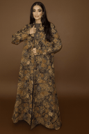 The Alyazia Dark Floral Print Abaya - TAL by The Abaya Lab