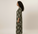 The Amal Olive Floral Printed Abaya - TAL by The Abaya Lab